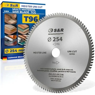 Image of S&amp;R Circular Saw Blade 10&quot; 96T for Multi Material Plain Cut