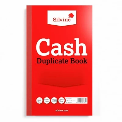 Image of Silvine Duplicate Cash Book Numbered 1 100 with index sheet (210 x 127mm)