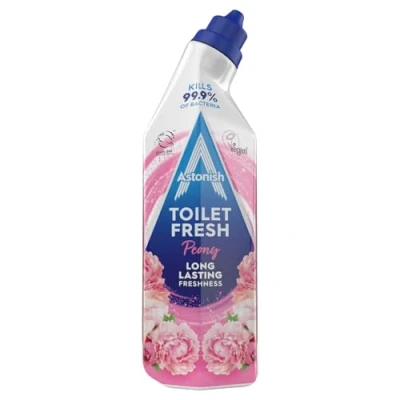 Image of Astonish Peony Toilet Fresh Gel, Kills 99.9% of Bacteria, Limescale Prevention, 750ml