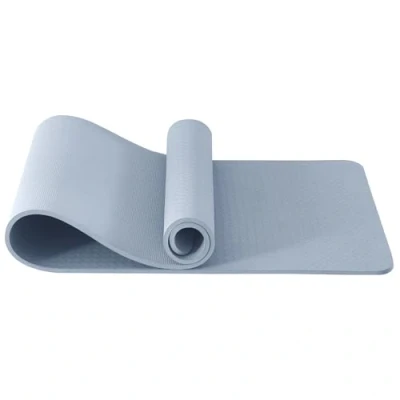 Image of Good Nite Yoga Mat Exercise Mats Workout Pilates Fitness for Women Men Non Slip Thick 10mm High Density Gymnastics with Carry Strap Tpe 183 x 61 1cm (Sky Blue)