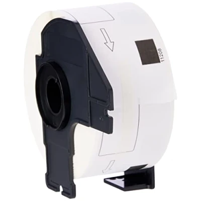 Image of Go Inks 1 Compatible Roll of Labels to Replace Brother Dk 11208 (Labels: 400, Size: 38 x 90 mm), White