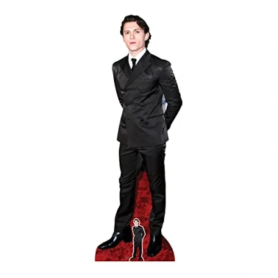 Image of STAR CUTOUTS CS939 Tom Holland Smart Black Suit Lifesize Cardboard Cutout With Free Mini, Regular