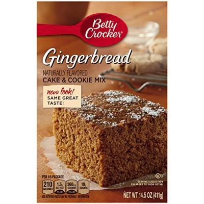 Image of Betty Crocker Gingerbread Cake &amp; Cookie Mix, 14.5 Ounce Boxes (Pack of 3) by