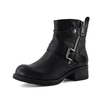 Image of Dunes Women&#039;s Max Moto Boot, Wide Widths Available, Black, 4.5 UK