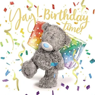 Image of Me to You Bear Yay Birthday Time 3D Card, Mixed,Size:6x6,ALV93037