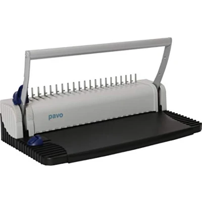Image of PAVO Smartmaster 2 Binding Machine Kit Includes 25x Covers and Combs Silver/Black