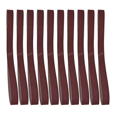 Image of 10pcs 760x25mm Sanding Belt Sandpaper 30x1 Inch Abrasive Band for Sander 60 180 Grit(180#)
