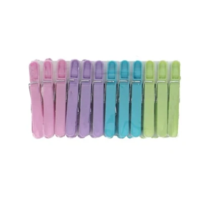 Image of Elliott Pretty Plastic Pegs, Strong Grip, 36 pack, Multi coloured, Everyday Use, Laundry Accessories