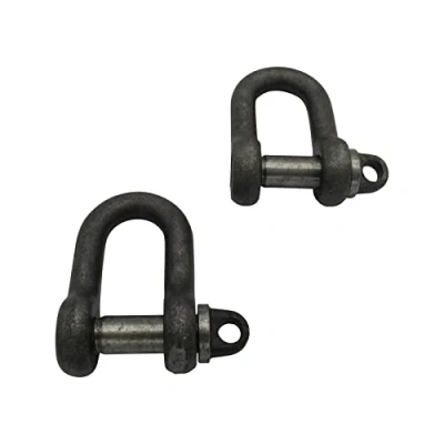 Image of Large Dee Shackles Self Colour with Screw Pin 1.5 Ton X2 D High Tensile Lifting Towing