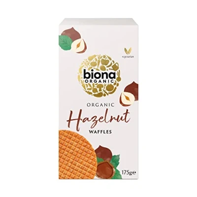 Image of Biona Organic Hazelnut Syrup Waffles 175 g (Pack of 12)