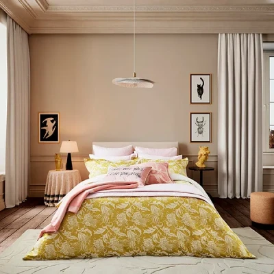 Image of Ted Baker Baroque Weave Duvet Cover Set Double Gold