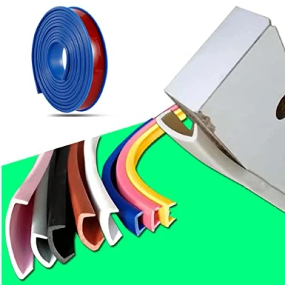 Image of Furniture Banding U Shaped TPE Edge Guard Strips, Wooden Board Edging Strips for Cabinet Wardrobe Table Worktop Wood and Cut Outs, Tape, (3mx12mm,Blue)