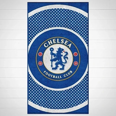 Image of Chelsea F.C. Towel BE. large velour beach towel, approx 150cm x 75cm (59in 29in), 100% cotton official licensed product by