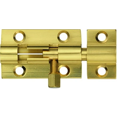 Image of Abus 03593 SR40 M Brass Door Bolt with Round End 40 mm