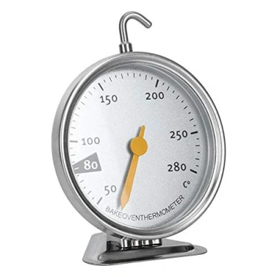 Image of Stainless Steel Oven Thermometer Instant Reading Large Dial Bake with Hook Kitchen Cooking Measuring Tools (Measuring Range 50 280)