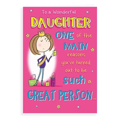 Image of Regal Publishing Humour Birthday Card Daughter 9 x 6 inches