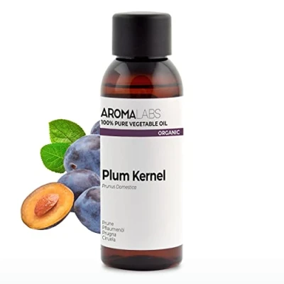 Image of ORGANIC PLUM KERNEL Oil 50mL 100% Pure, Natural, Cold Pressed and AB Certified AROMA LABS (French Brand)