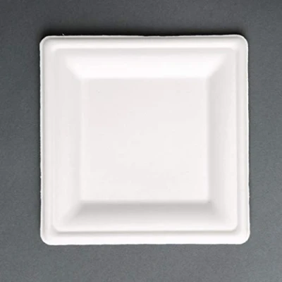 Image of Fiesta Compostable Bagasse Square Plate 10&quot; (Pack 50)
