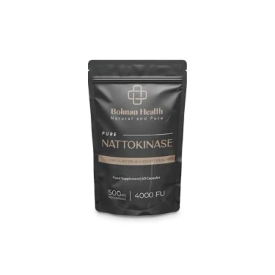 Image of Nattokinase Capsules 60 Vegan 100% Natural Food Supplement No Added Fillers Gluten Free UK Manufactured HMPC