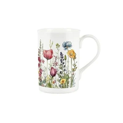 Image of Purely Home Wildflower Mug Floral Meadow Poppies Bone China Coffee/Tea Present Gift