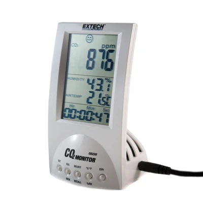 Image of Extech EXTCO220 Air Quality Monitor Desktop Indoor