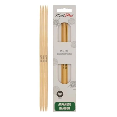 Image of KnitPro Pointed Knitting Needles, Bamboo, Natural, 2.75mm