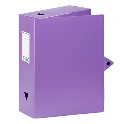 Image of Viquel Class Doc Box File Polypropylene Spine 100 mm Purple