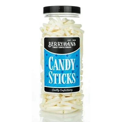 Image of Original Pineapple Flavour Candy Sticks Retro Sweets Gift Jar by Berrymans Sweet Shop Classic Sweets, Traditional Taste.