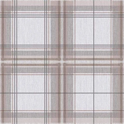 Image of Arthouse Woven Check Tartan Effect Textured Faux Fabric Wallpaper 942300