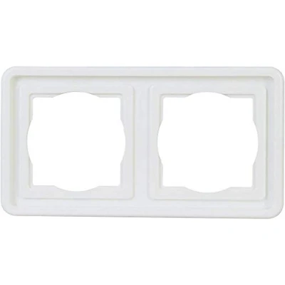 Image of Kopp Standard Flush Mounted Wet Room 2 Way Cover Frame for Vertical and Horizontal Installation UP FR IP44 Arctic White 302402074