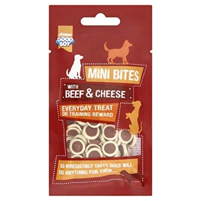 Image of Good Boy Mini Bites Dog Treats Chicken and Cheese 70g Bag
