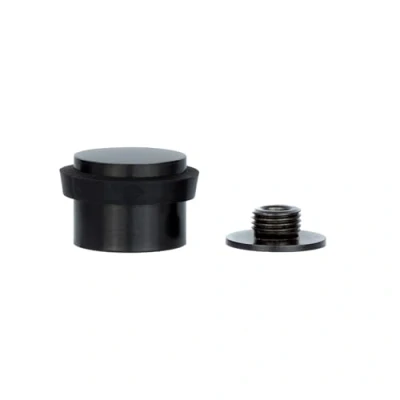 Image of Adhesive Door Stop with Threaded Base, Stainless Steel, Black Lacquered, Rubber, Ref. I 199/24 DUAL NG