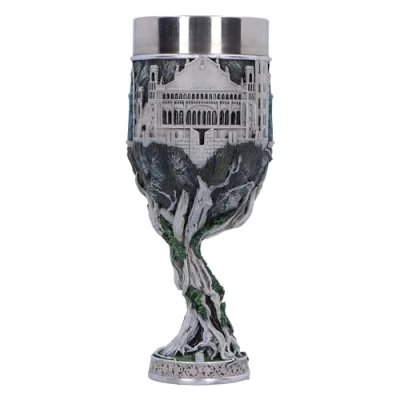 Image of Nemesis Now Lord of the Rings Gondor Goblet 19cm, Resin, Grey, Official Merchandise, Goblet, Collectible Cup, Cast in Finest Expertly Hand Painted