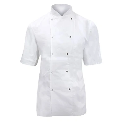 Image of Dennys Ladies/Womens Short Sleeve Chefs Jacket / Chefswear (M) (White)