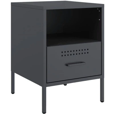 Image of vidaXL Bedside Cabinet Anthracite 36x39x50.5 cm Steel