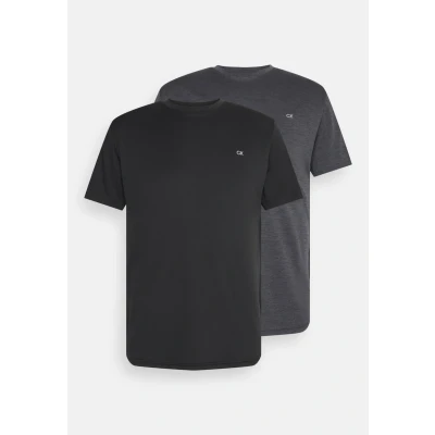 Image of Calvin Klein Mens 2 Pack Tech T Shirt Black/Grey M