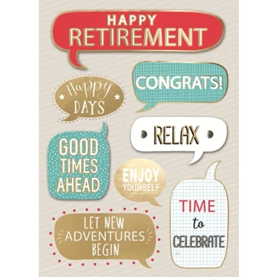 Image of Good Times Ahead Relax Embellished Retirement Greeting Card Just To Say Cards JT213