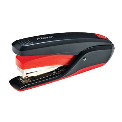 Image of Rexel PowerEase Stapler, 20 Sheet Metal Low Force Stapling, Staples Included, Body, Red/Black, 2104375