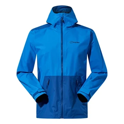 Image of Berghaus Men&#039;s Deluge Pro 2.0 Waterproof Shell Jacket, Adjustable, Durable Coat, Rain Protection, Limoges/Turkish Sea, S
