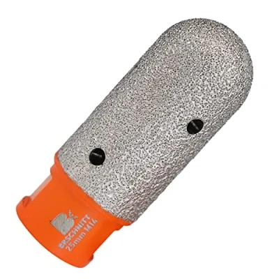 Image of Diamond Finger Milling Bits,BRSCHNITT 25mm Dry Core Drill Bit with M14 thread for Enlarging Shaping Existing Holes of Porcelain Tile Ceramic Marble Granite Countertop