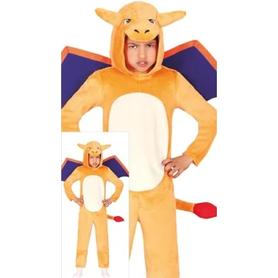 Image of FIESTAS GUIRCA Fire Dragon Boys Fancy Dress Costume Japanese Anime Warrior Manga Kids Costumes Age 7 9 Years