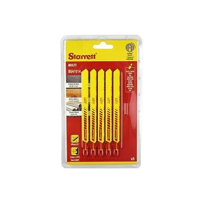 Image of Starrett Jigsaw Blades Set 5 Pack Saw Blade for Multi Purpose Cutting BU41014