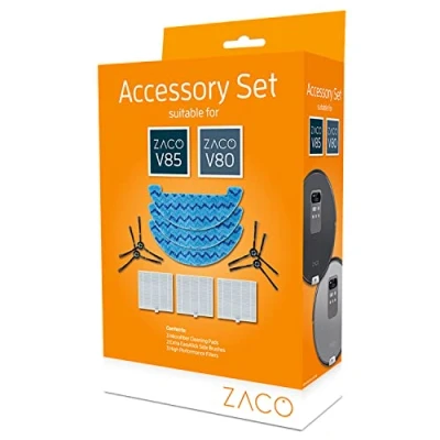 Image of ZACO 501923, Original Accessory Suitable Robot Vacuum Cleaner incl. Filter, Side Brushes, Spare Parts, Set: V85 / V80