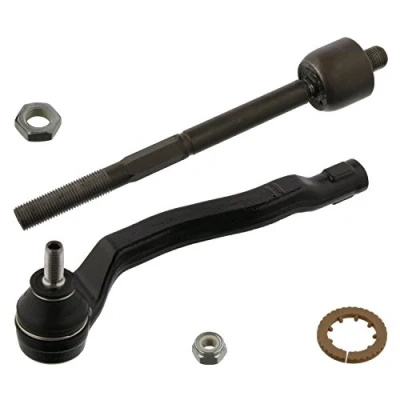 Image of 7701478407, 7701478407S1 Tie Rod FEBI BILSTEIN 39863 Front Axle Left with lock nuts without taper plug