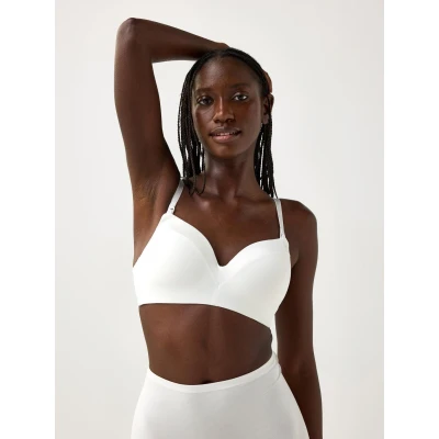 Image of Lindex MATT Shiny Nursing BRA Tshirt bra, Women&#039;s, Size: 32B, White