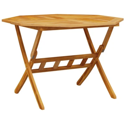 Image of vidaXL Folding Garden Table Ø110x75 cm Solid Wood Acacia