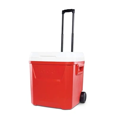 Image of Igloo Laguna 60 Roller Cool Box with Wheels, Red 56 Litres