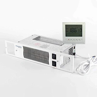 Image of Bidex Diamond 1.9kw Electric Kitchen Plinth Heater with Room Thermostat &amp; Timer White Grille