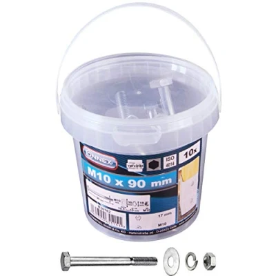 Image of CONNEX B30162 Machine Screws 601 10x90 10per Buck, Silver, M10 x 90 mm (10 Stück)