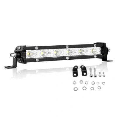 Image of Willpower 7 Inch 30W LED Work Light Bar Single Row Flood Beam Waterproof Fog Lamps Offroad Driving Lights for 4X4 Tractor Truck Boat ATV UTV SUV